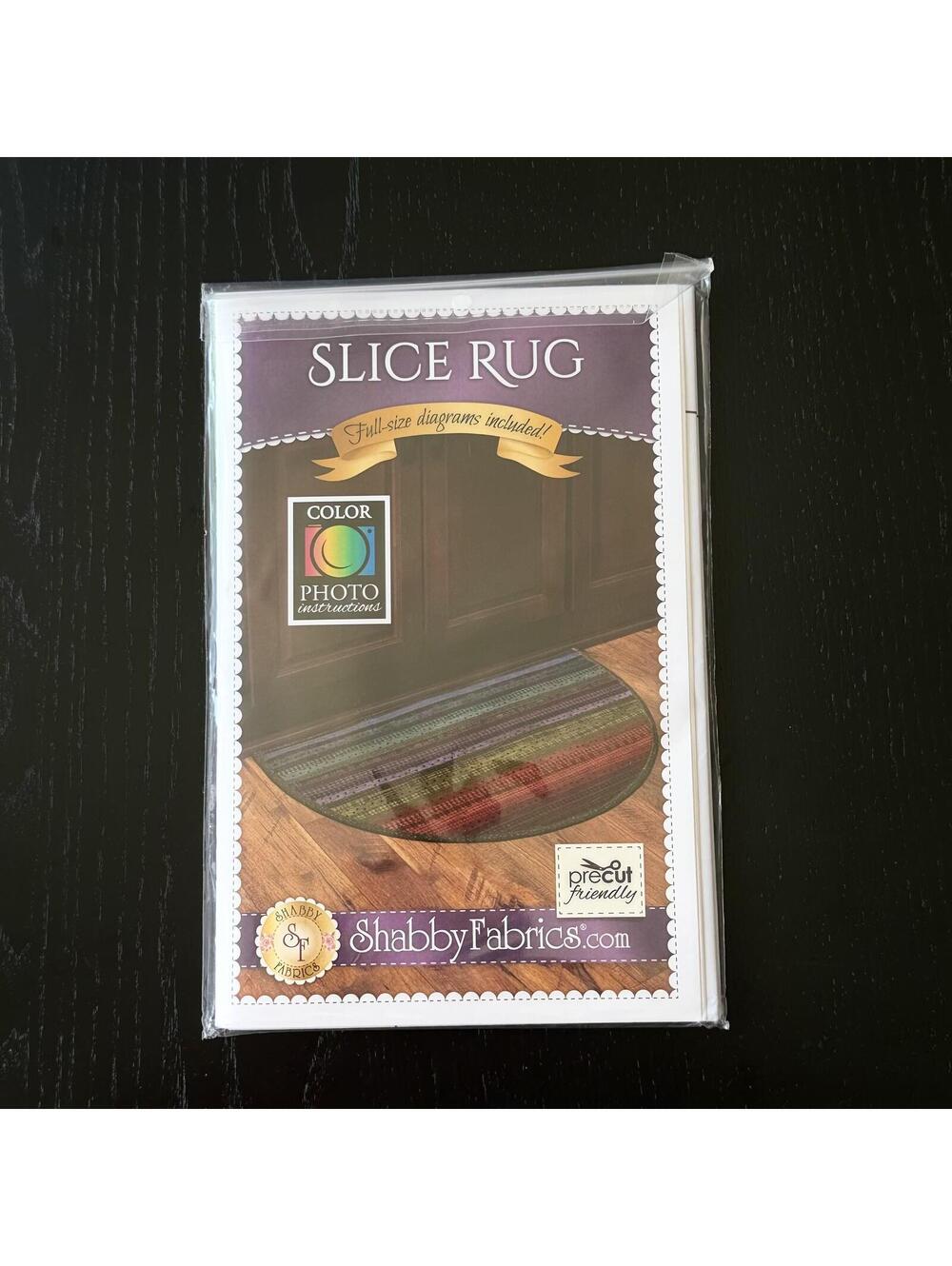 Slice Rug Pattern by Shabby Fabrics - Full Size Diagrams Included